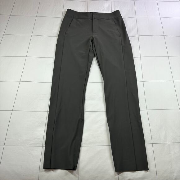 Athleta Pants Womens 4 Gray Green Stellar Trouser Pocket Athletic Casual Commute - Picture 2 of 12
